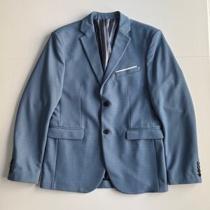 Zara Men's Sport Coat Blazer Blue Sz 42 Large L Business Casual Lightweight